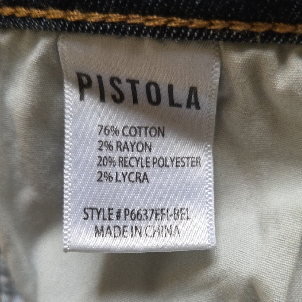 Pistola 'Aline' High Rise Dark Wash Skinny Ankle Jeans w/ Button Fly - Size 28 - Picture 10 of 11